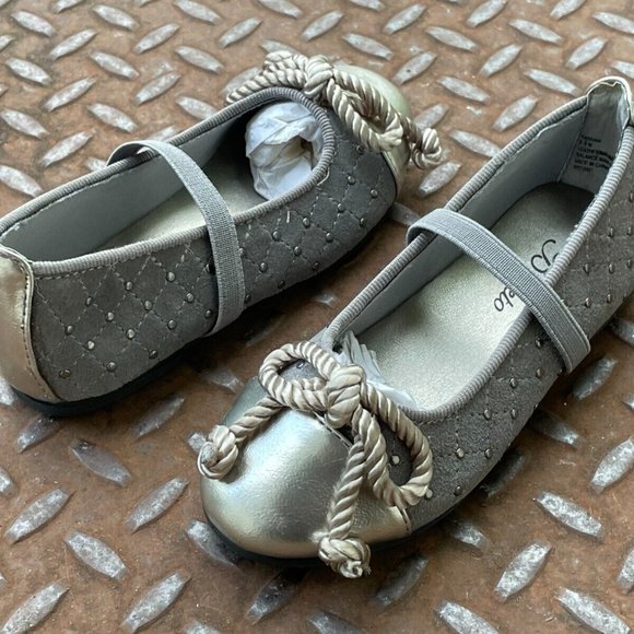 Balleto Kids Girl Shoes Ballet KATRINA Shoes Silver Tone Size 8.5N - Picture 4 of 9